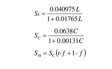 SL、SC和SH權(quán)重系數(shù)公式